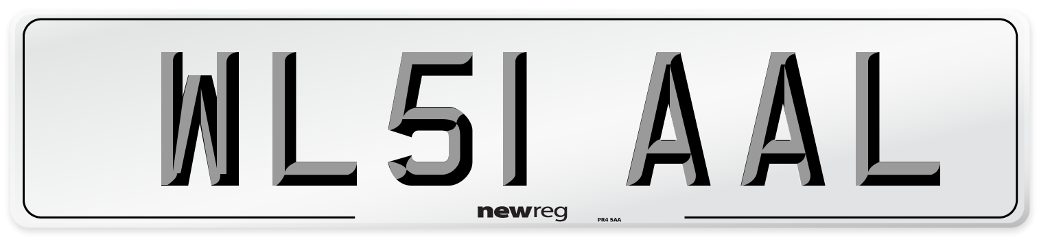 WL51 AAL Number Plate from New Reg